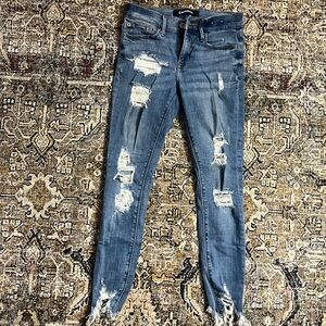 Express Jeans | Mid rise Jeans | Ankle Leg Jeans | Skinny Ripped Jeans | Size 0R